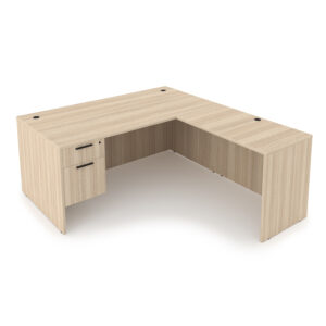 i5 Industries Rayne L-Shaped Desk with Single Suspended Pedestal, 71" D x 72" W