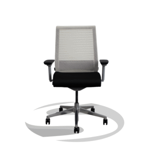 Steelcase Think V1 Office Chair Coconut Mesh Back with Black Seat and Silver Frame