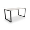 i5 Industries Fusion Metal Leg Desk - Harbor Elm Black Base