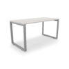 i5 Industries Fusion Metal Leg Desk - Harbor Elm Silver Base