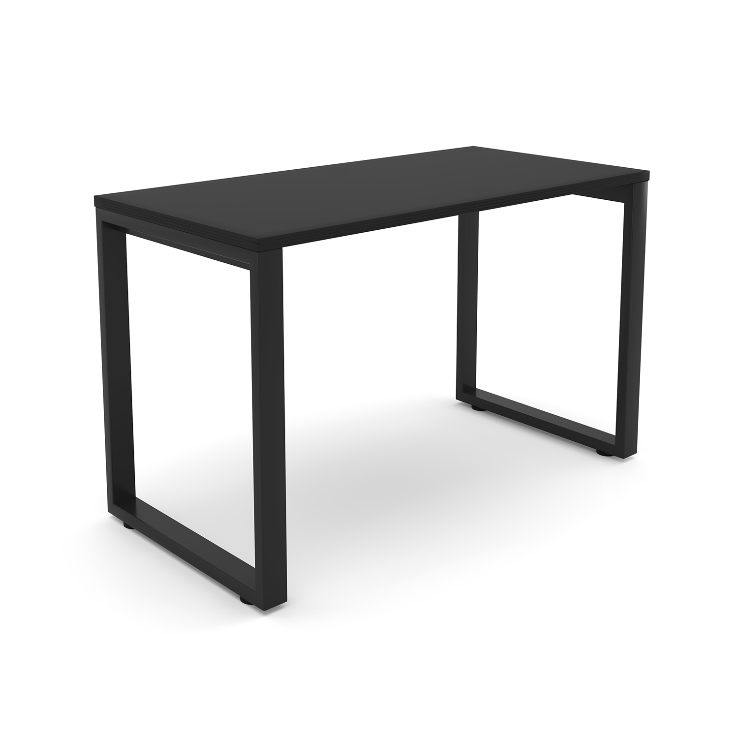 i5 Industries Fusion Metal Leg Desk with Fluted Edge Top 24 x 48 - Black Black Base