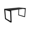 i5 Industries Fusion Metal Leg Desk with Fluted Edge Top - Black Black Base