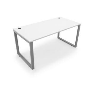 i5 Industries Fusion Metal Leg Desk with Fluted Edge Top, 24″ L x 72″ W
