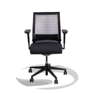 Steelcase Think V1 Office Chair Black Mesh Back with Black Seat and Black Frame