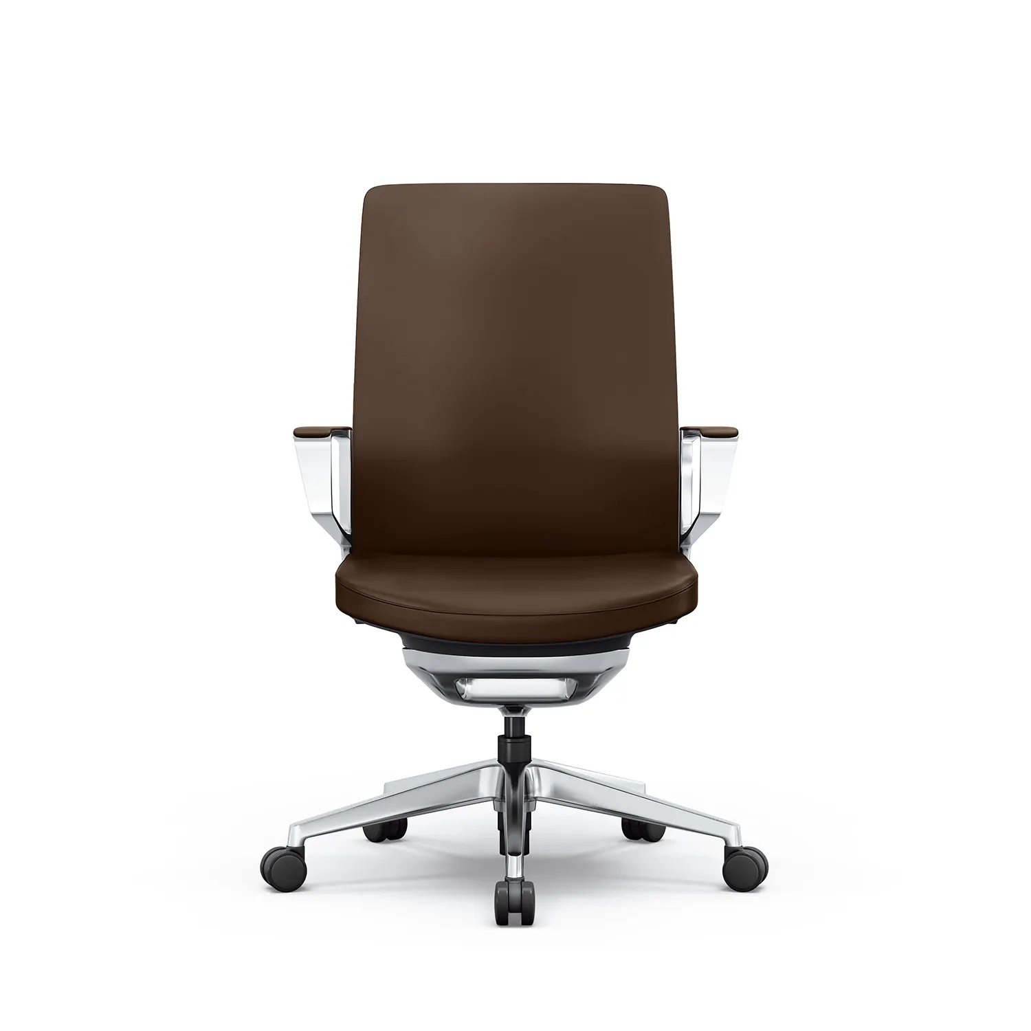 i5 Industries Gravity Conference Leather Front View - Mocha - CC201A.ML-MOC