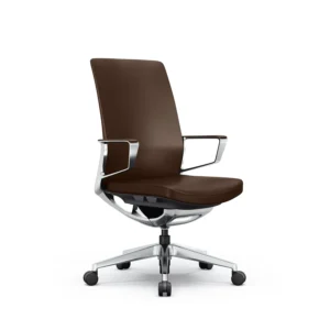 i5 Industries Gravity Leather Conference Chair Fully Loaded Mocha