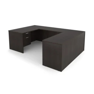 i5 Industries Kai U-Shaped Desk with Double Suspended Pedestals, 71"L x 102"W (42" Bridge)