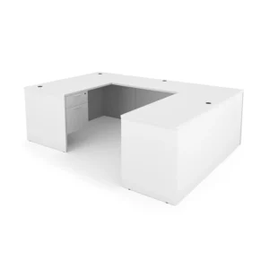 i5 Industries Kai U-Shaped Desk with Double Suspended Pedestals, 71"L x 108"W