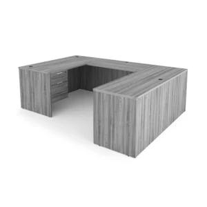 i5 Industries Kai U-Shaped Desk with Double Suspended Pedestals, 66"L x 102"W