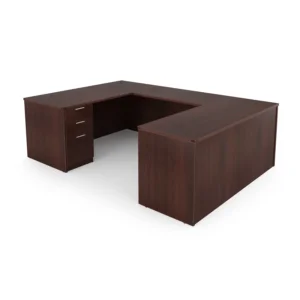 i5 Industries Kai U-Shaped Desk with Double Full Pedestals, 71"L x 96"W