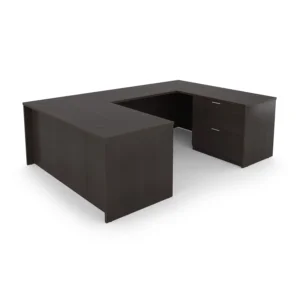 i5 Industries Kai U-Shaped Desk with Full Pedestal and Lateral File, 71"L x 96"W