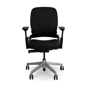 Steelcase Leap V2 Fully Adjustable Black Fabric with Chrome Frame